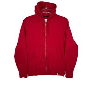 American Giant Hoodie Mens L Red Classic Full Zip Made In USA Heavyweight